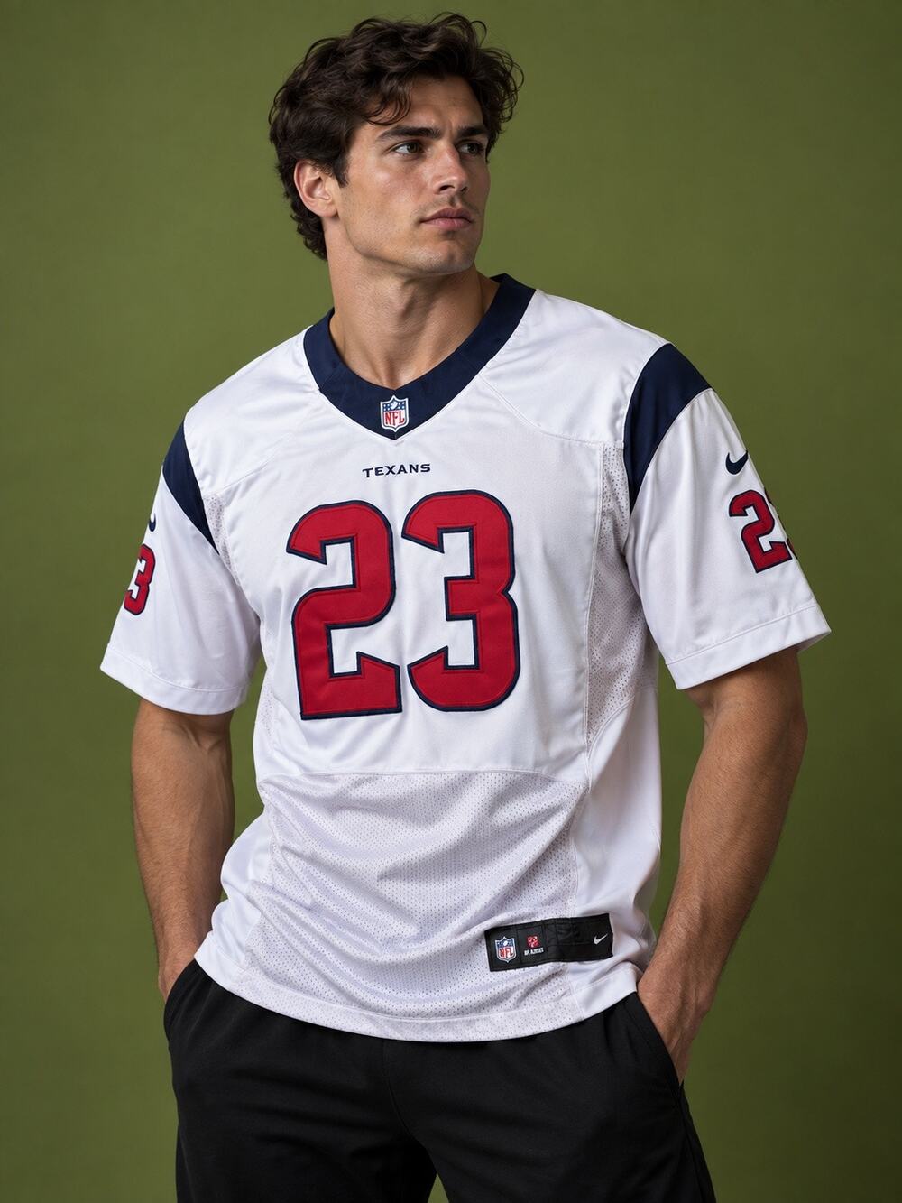 Nike Houston Texans Arian Foster #23 NFL On Field Jersey White Size 52